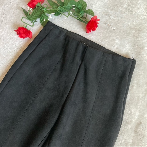 Zara Basic Black Suede Skinny Pants XS - Picture 4 of 9